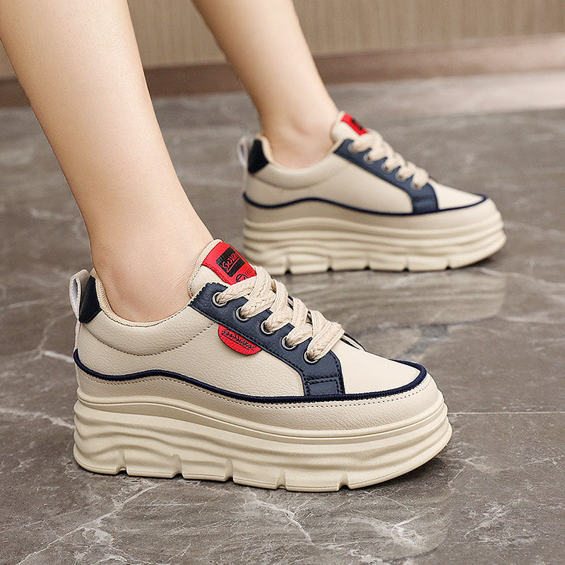 Damen Sneaker Plattform Schuhe atmungsaktiv Komfort