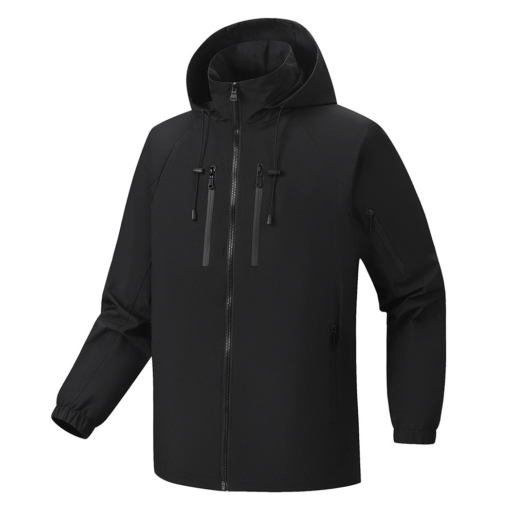 Herren Outdoorjacke Funktionell Wasserabweisend mit Kapuze