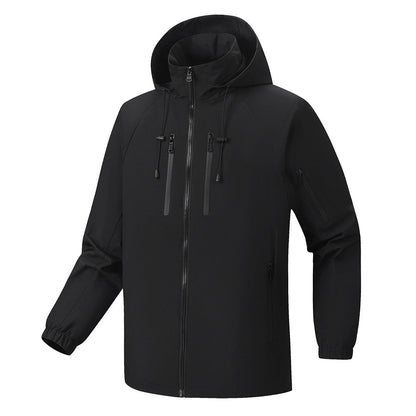 Herren Outdoorjacke Funktionell Wasserabweisend mit Kapuze