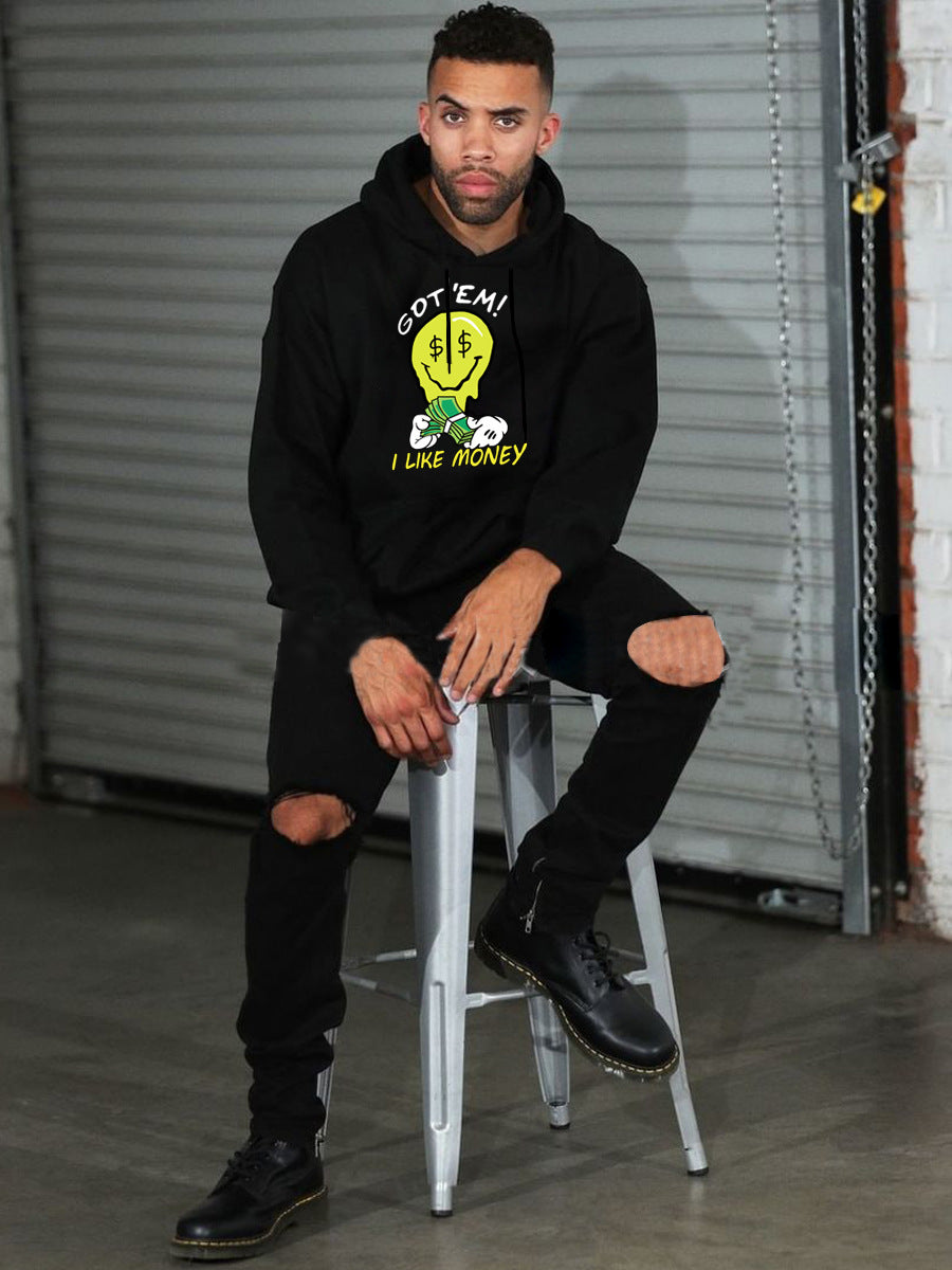 Herren Kapuzenpullover Streetwear Grafik Design Berlin Style