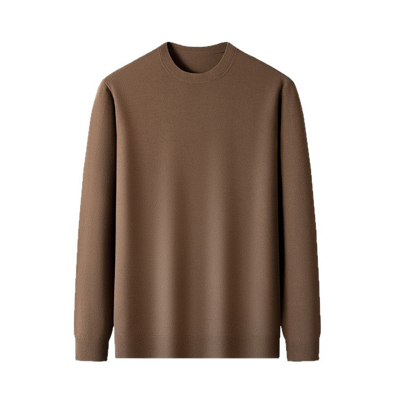 Herren Pullover Klassisch Rundhals Feinwolle Elegangt