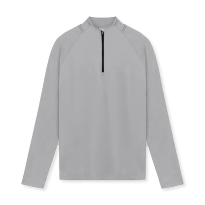 Herren Longsleeve Funktionsshirt Stehkragen Reißverschluss Sportlich