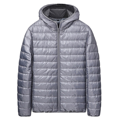 Herren Steppjacke Leicht Wasserabweisend Kapuze Outdoor