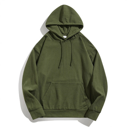 Herren Pullover Ripp Kapuze Lässig Modern