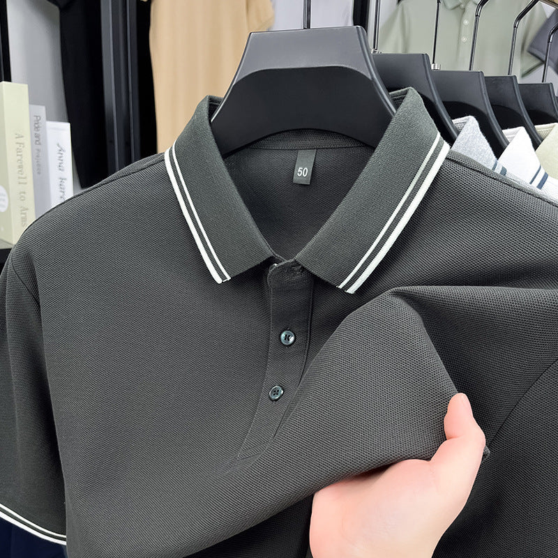 Herren Poloshirt Sportlich Modern Piqué-Stoff