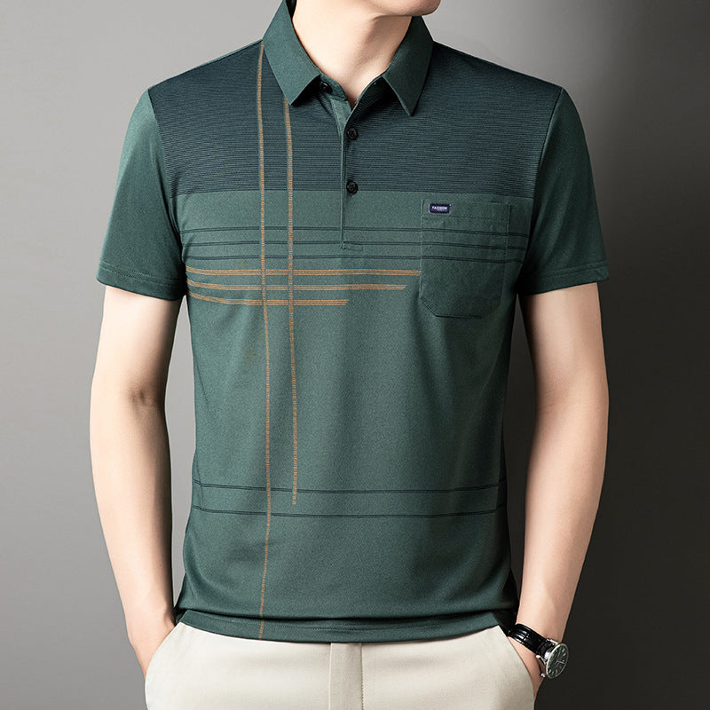 Herren Poloshirt Modern Grafikdesign Atmungsaktiv