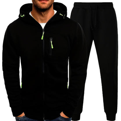 Herren Sportset Hoodie Jogginghose mit Taschen Grau Sportlich - BerlinGlamour