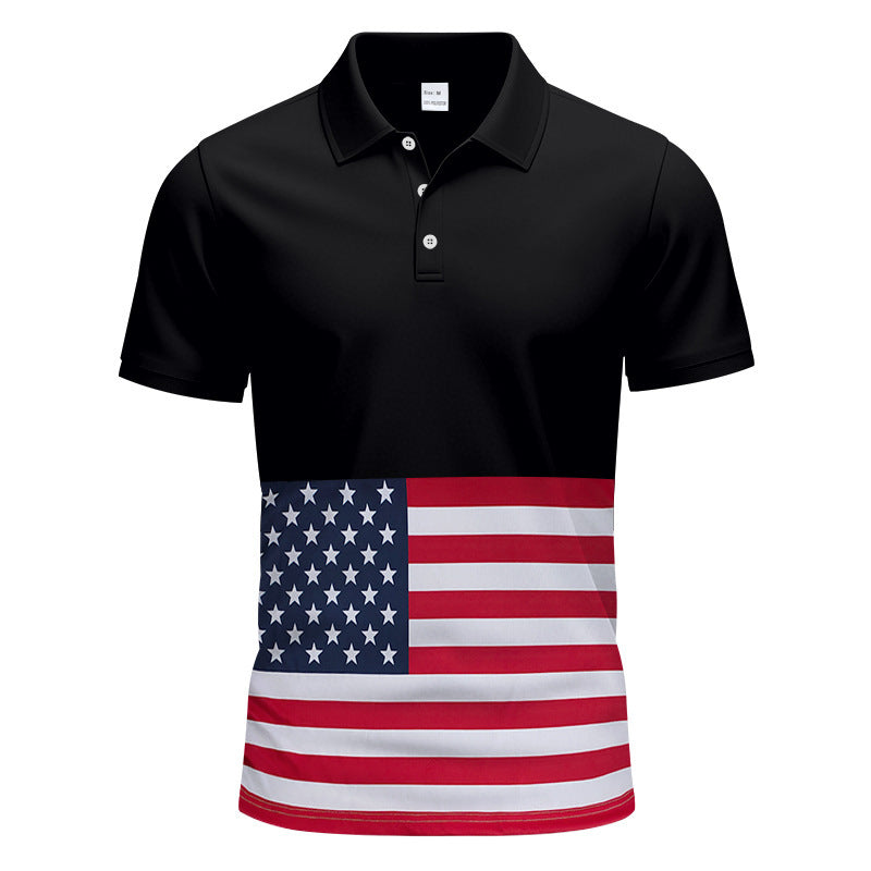 Herren Poloshirt Flaggen Motiv Berlin Style