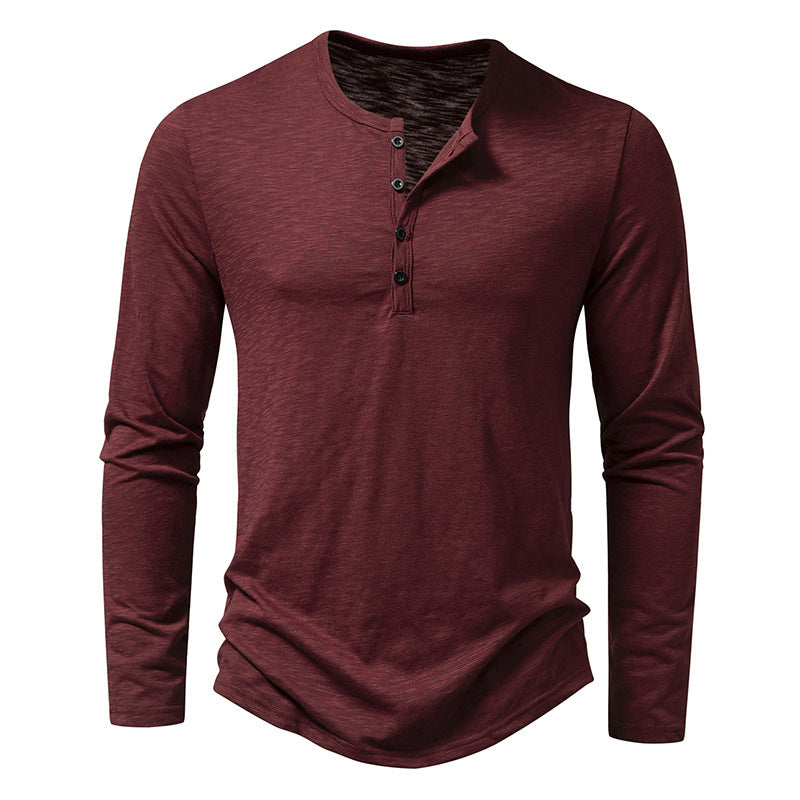 der neue Titel: Langarm-T-Shirt mit Knöpfleiste und modischem Stehkragen BerlinGlamour