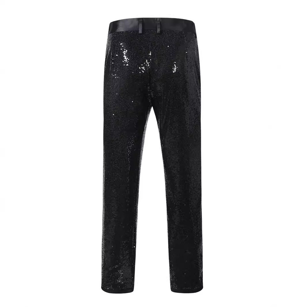 Herren Glitterhose Elegant Schimmernd Partyhose
