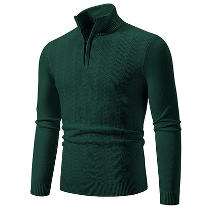 Herren Rollkragenpullover Modern mit Struktur-Muster Elegante Optik