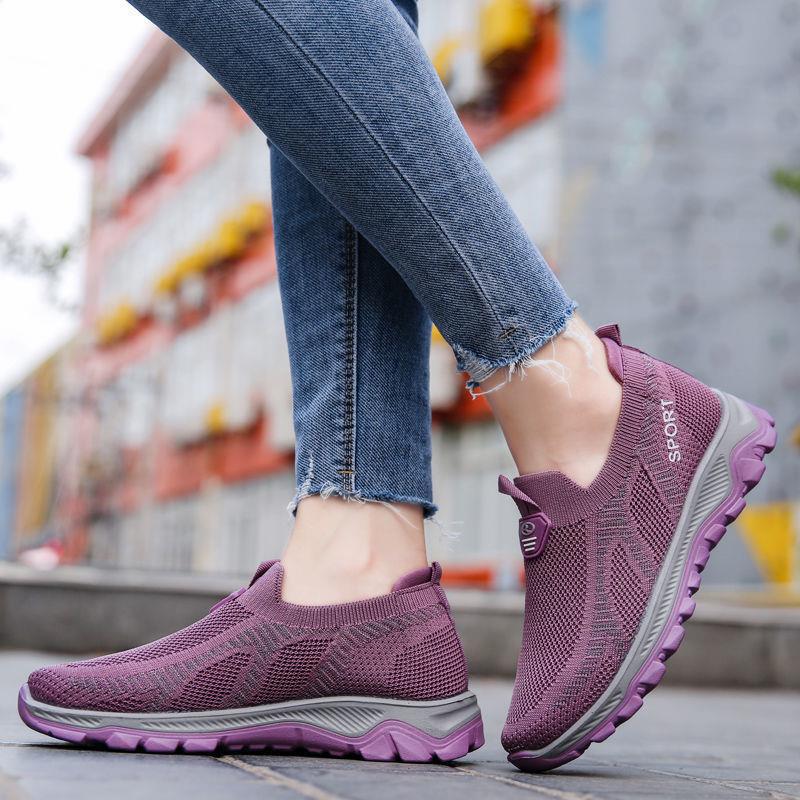 Damen Sport-Sneaker Stretch Bequem Laufschuhe