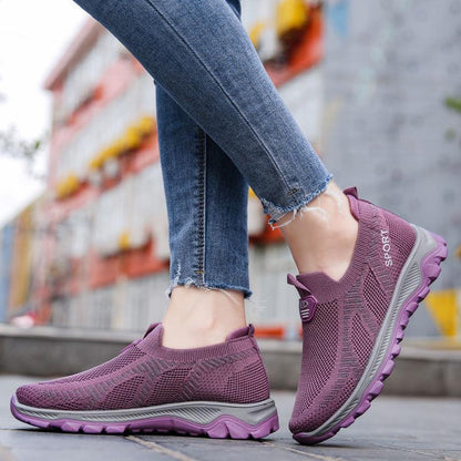 Damen Sport-Sneaker Stretch Bequem Laufschuhe