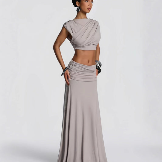 Elegantes Damen Wickelkleid Fließend Raffiniert Schwarz - BerlinGlamour