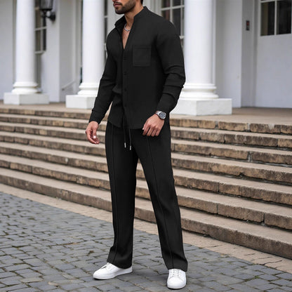 Herren Zweiteiler-Set Modisch Strukturiert Berlin Stil