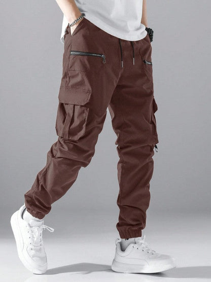 Herren Cargo-Jogginghose Mit Taschen Modern Sportlich