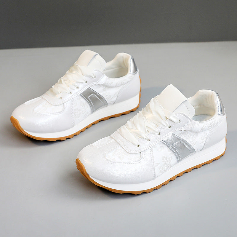 Damen Sneaker Sportlich Glänzend Atmungsaktiv