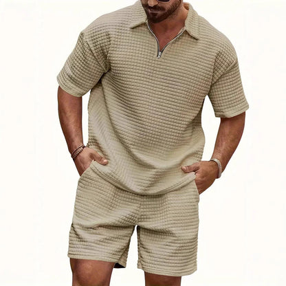 Herren Polo Kurzarm mit Reißverschluss Modern Style - BerlinGlamour