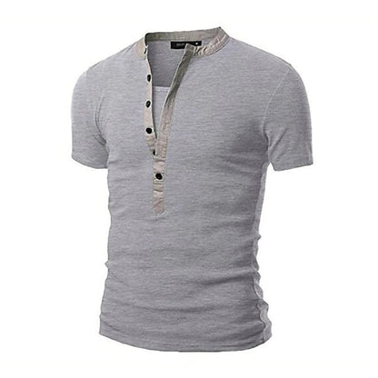 Herren Kurzarm-Shirt Modern mit Knöpfen Slim Fit - BerlinGlamour