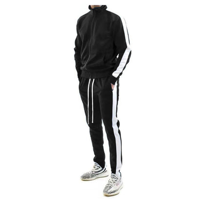 Herren Sportanzug Trainingsoutfit mit Kontraststreifen