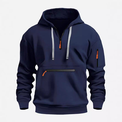 Herren Kapuzenpullover Modern mit Reißverschluss Taschen