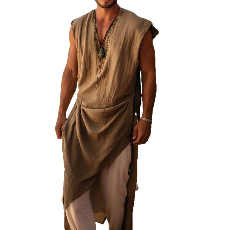 Herren Freizeitkleid Asymmetrisch Modern Lang