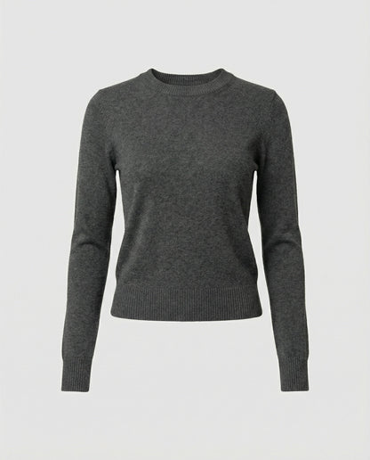 Damen Wollpullover Rundhals Schlank Modisch Winter