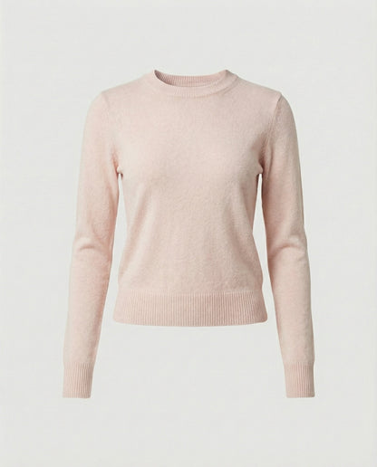Damen Wollpullover Rundhals Schlank Modisch Winter