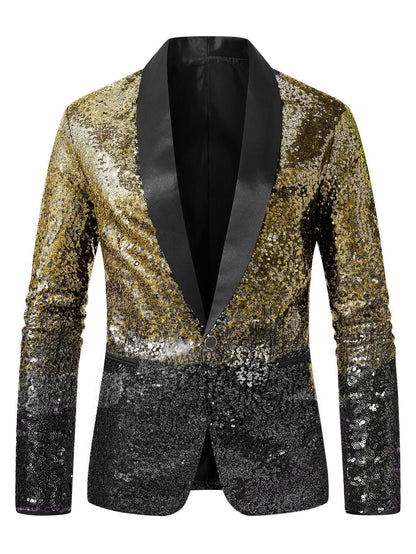 Glitzernder Herren Blazer Paillettenjacke Party