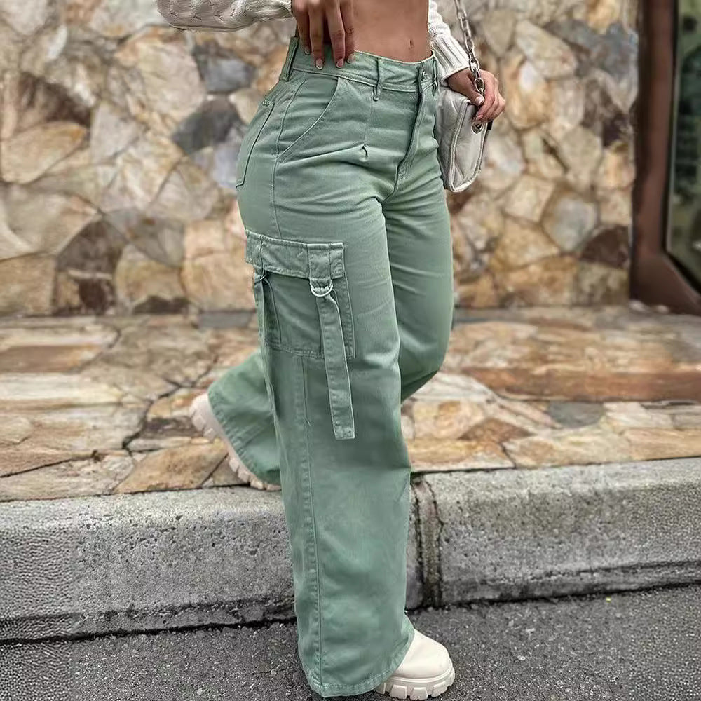 Damen Cargo-Hose Bequem Weite Passform Praktisch - BerlinGlamour