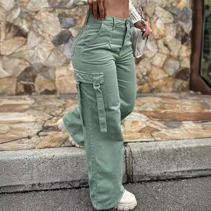 Damen Cargo-Hose Bequem Weite Passform Praktisch - BerlinGlamour