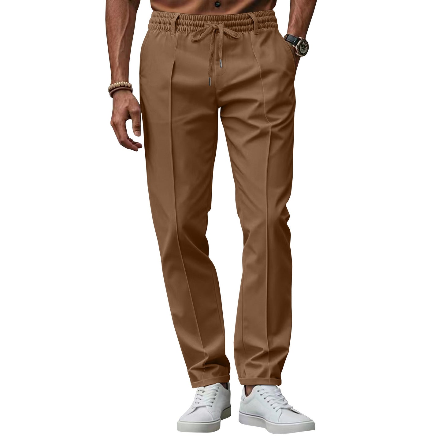 Herren Chino-Hose Elegant Mit Elastischem Bund
