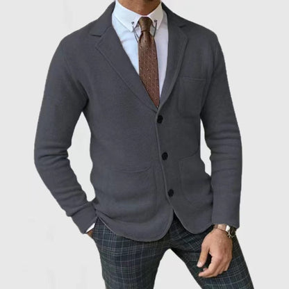 Herren Blazer Klassisch Strick Modern Elegant