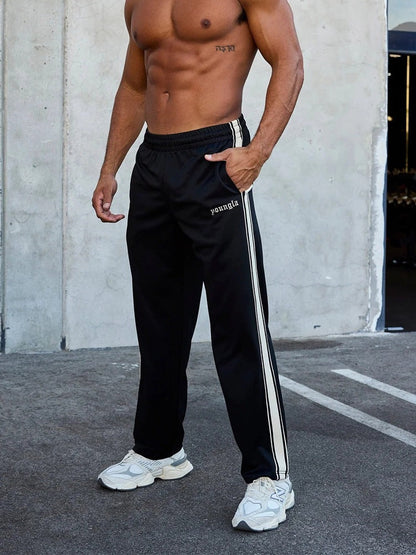 Sportliche Herrenhose mit Streifen Seitenstreifen Freizeit