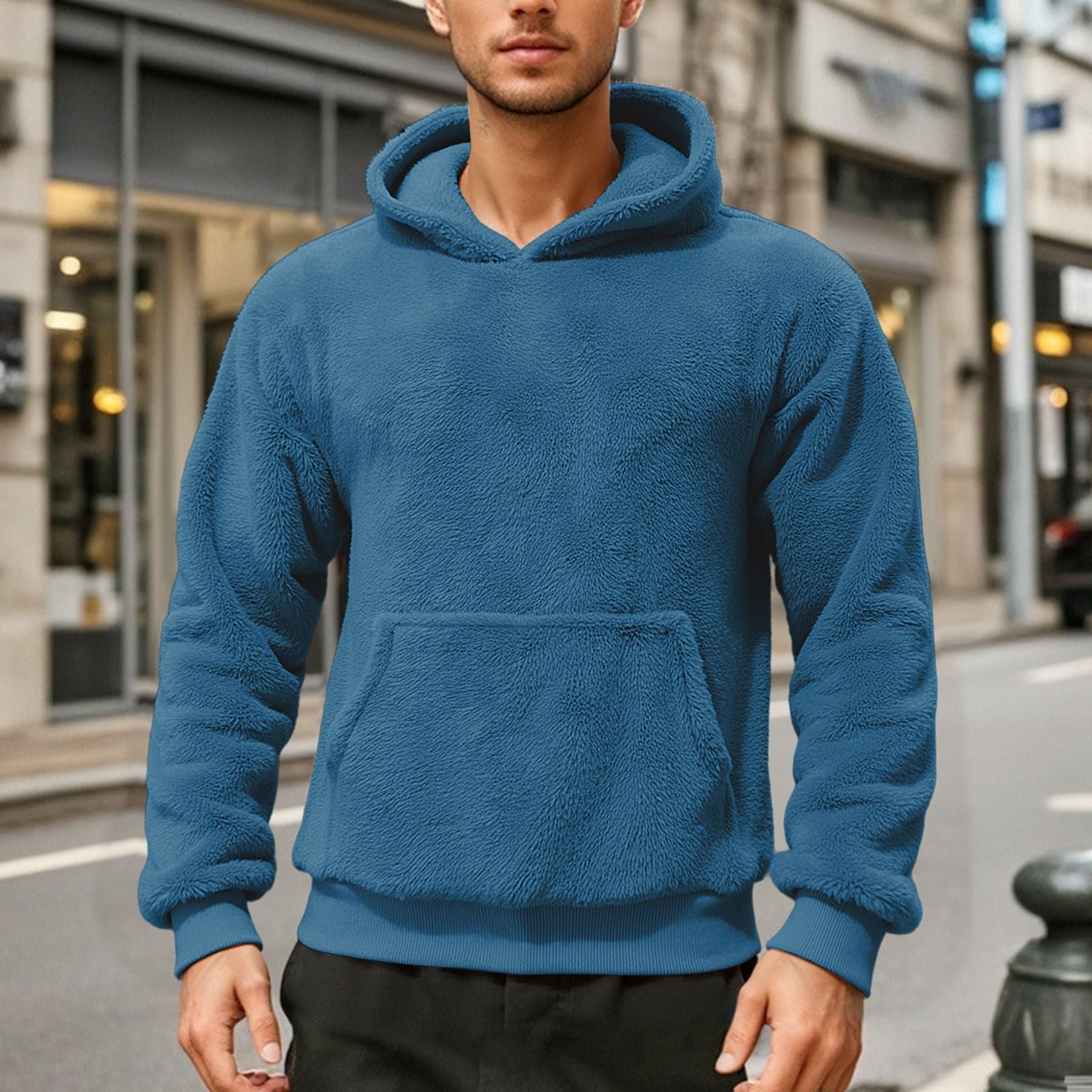 Bequemer Oversized Herren Kapuzenpullover Großes Modell - BerlinGlamour