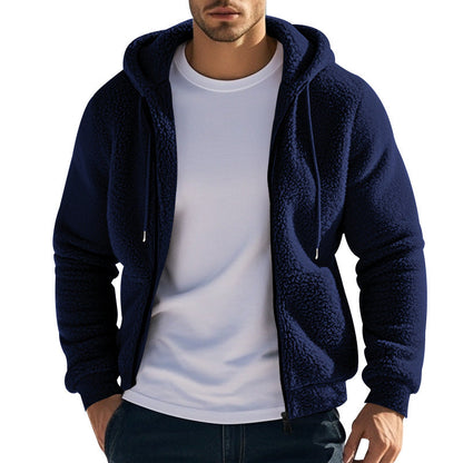 Herren Hoodie Fleece Warm mit Reißverschluss Hochwertig - BerlinGlamour