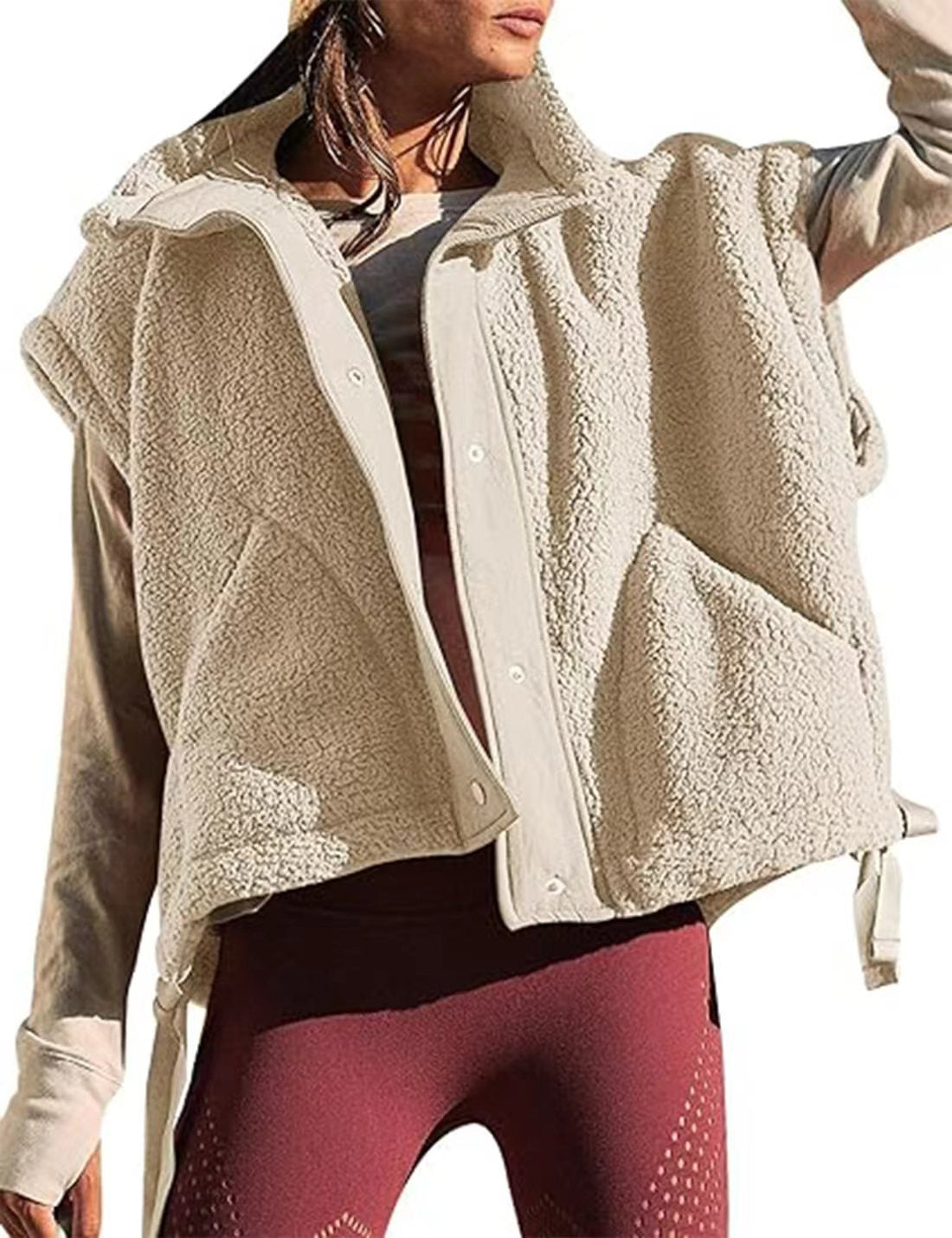 Damenweste Weich Teddyjacke Modern Praktisch