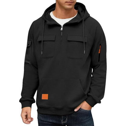 Herren Alltags-Hoodie mit praktischen Taschen BerlinGlamour: Herren Alltags-Hoodie ist ein stylisches und vielseitiges Accessoire für Damen, das mit einer Vielzahl von praktischen und modischen