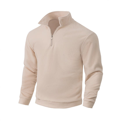 Herren Fleece Pullover Halbzipper Hoher Kragen Warm - BerlinGlamour