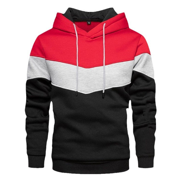 Herren Hoodie Sportlich Geometrisches Design Grau