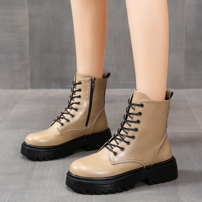 Damen Schnürstiefel Robust Winterstiefel Modisch