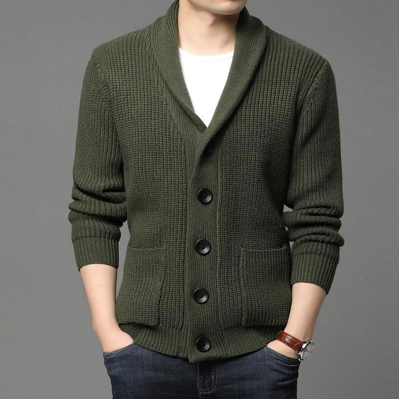 Herren Strickjacke Kuschelig Modern mit Taschen
