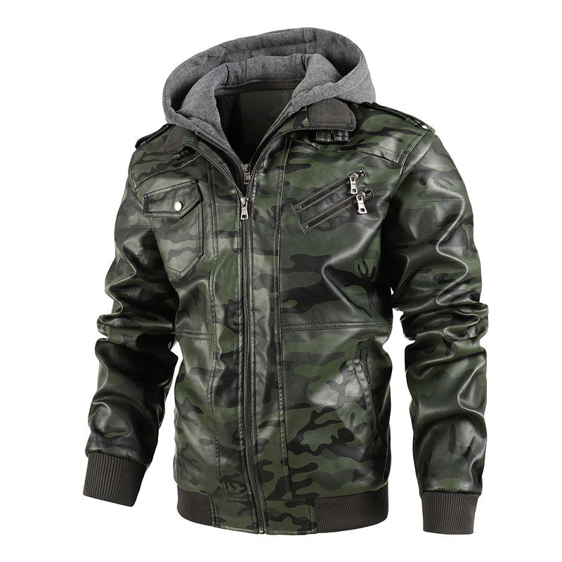 Herren Camouflage Jacke Lässig Abnehmbare Kapuze Wasserdicht - BerlinGlamour