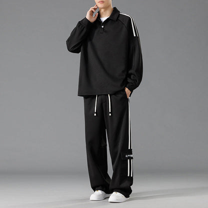Herren Sportset Funktionstaschen Hochkragen Sportlich