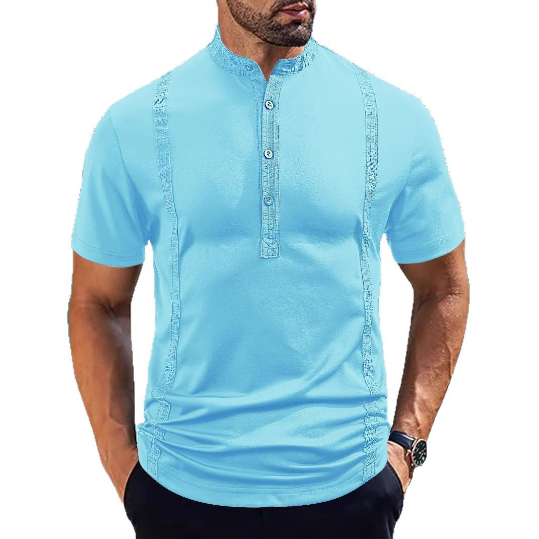 Herren Kurzarm Hemd Modern Slim Fit Kragen