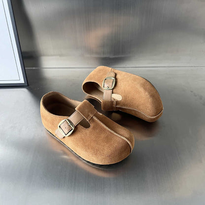 Damen Clogs Bequem Wildleder Ergonomisch Verstellbar