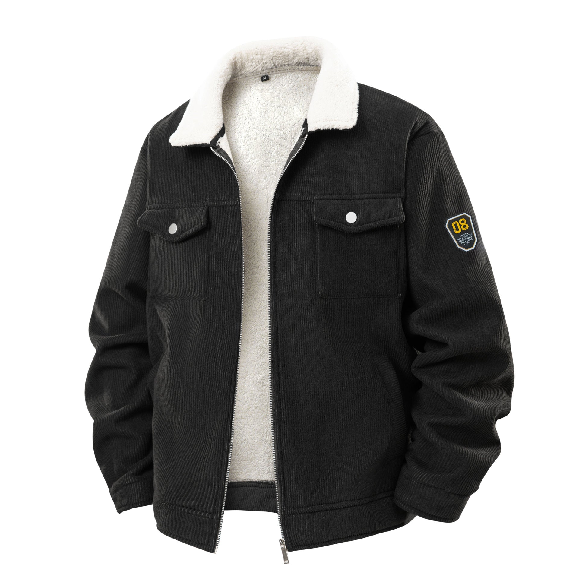Herren Cordjacke Warm mit Fleece-Innenfutter Robust Männerjacke - BerlinGlamour