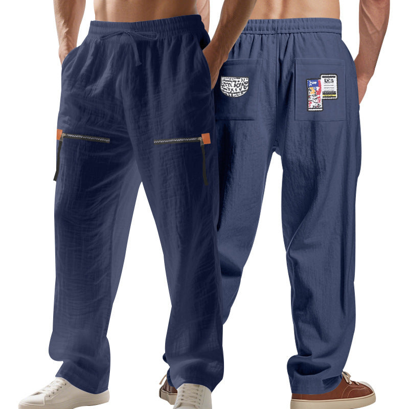 Herren Cargo-Hose Lässig Mit Reißverschlusstaschen Modern