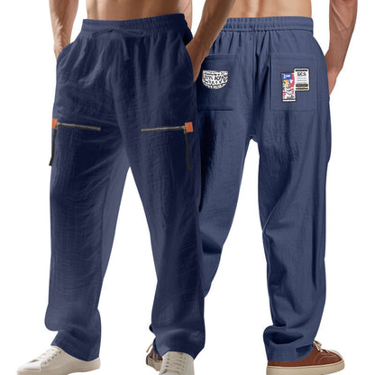 Herren Cargo-Hose Lässig Mit Reißverschlusstaschen Modern