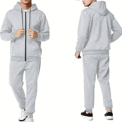 Herren Jogginganzug Mit Kapuze Und Taschen Sportlich Bequem